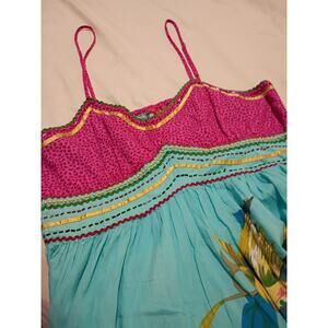 Women's Mystery 💯 Cotton Medium Size Beaded Sun Dress
